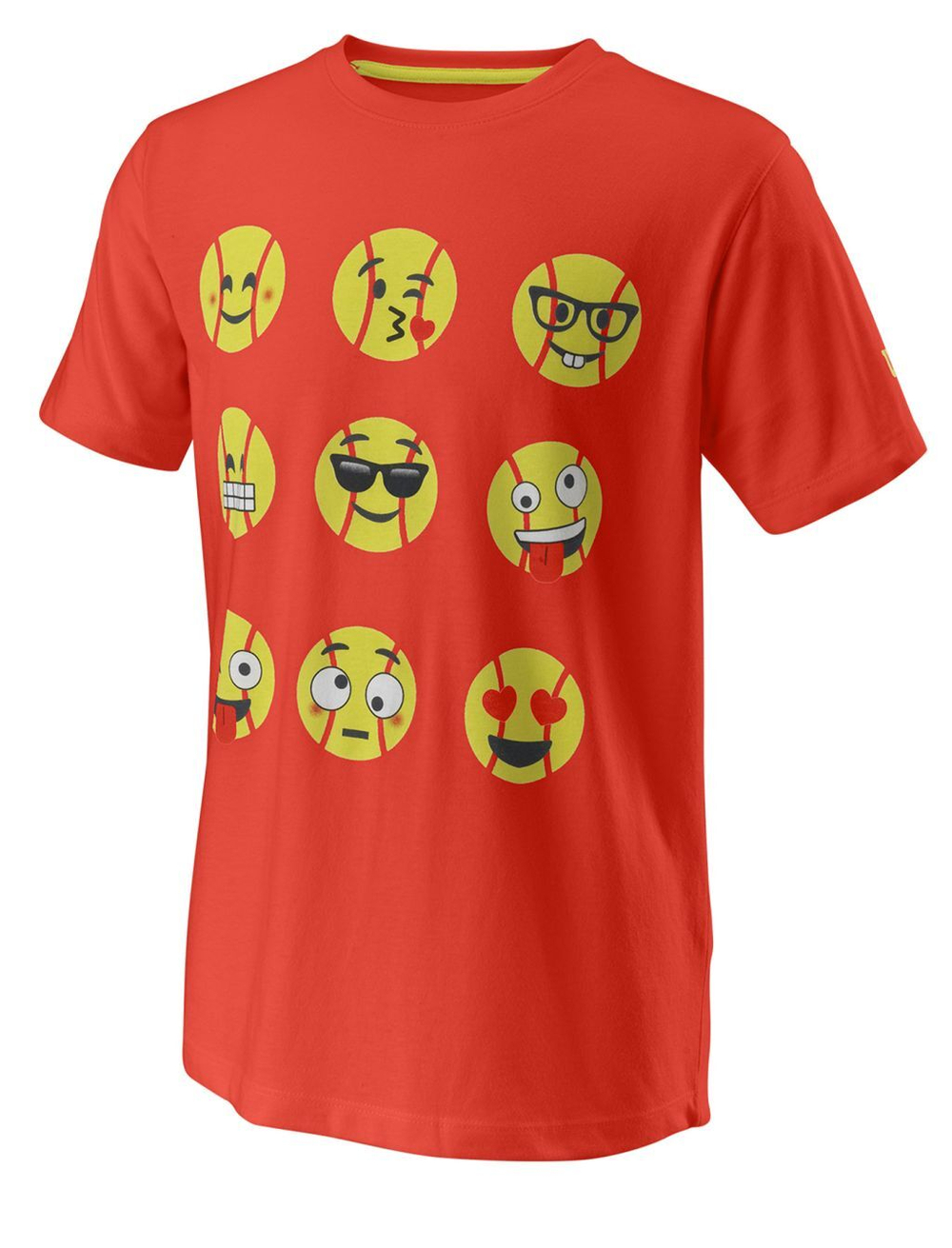 Футболка для мальчика теннисная Wilson Emoti-Fun Tech Tee B - fiesta