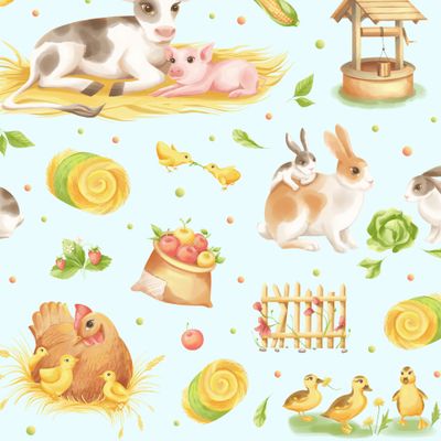 Деревенская история на голубом