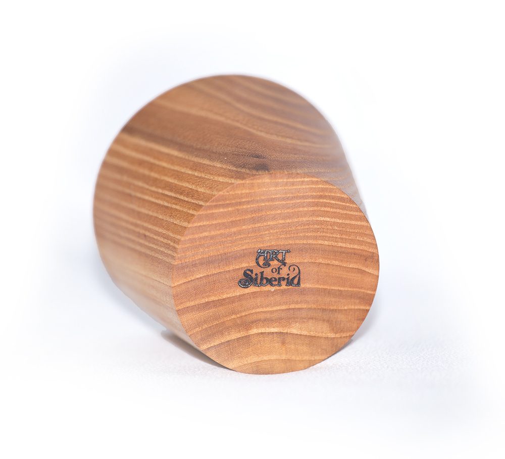 Деревянный стакан из вяза для чая, кваса и прочих напитков. C10