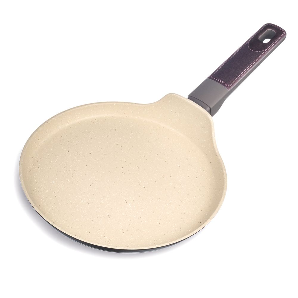 СКОВОРОДА БЛИННАЯ С АНТИПРИГАРНЫМ ПОКРЫТИЕМ PFLUON MARBLE, 22*4,3 СМ