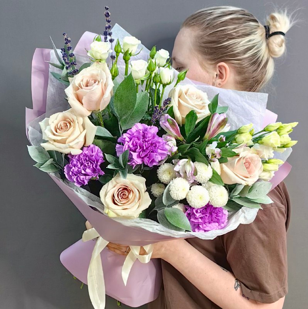 Букет в сиреневой гамме
