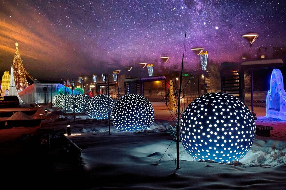 Большой Шар с подсветкой