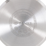 Набор посуды нерж, 6 пр, индукц, Daniks, Турин, металлик, GS-01413-6PC