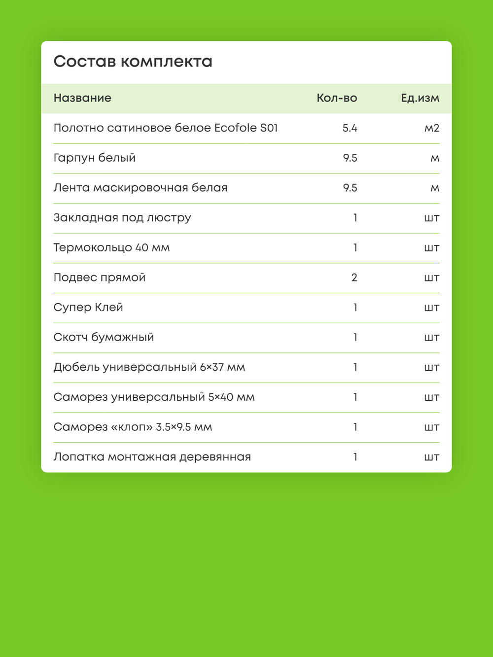 Сатиновый натяжной потолок 5.4 м2