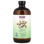 NOW Foods, Solutions, сертифицированное органическое касторовое масло, 473 мл (16 жидк. Унций)
