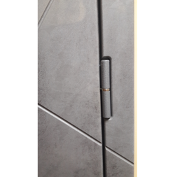 Входная металлическая дверь  с зеркалом RеX (РЕКС) 22 Бетон темный / зеркало СБ-17 Бетон темный