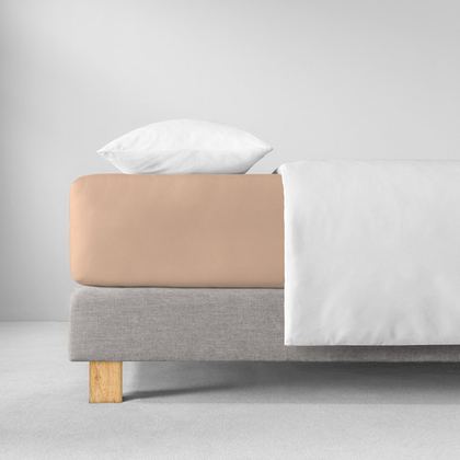 Простыня на резинке 150x200 Estella 365 sahara темно-бежевая