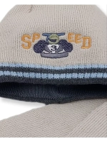 Детская шапка с шарфом для мальчика на весну и осень