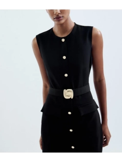 Платье миди с разрезом