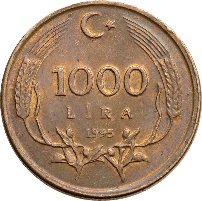 1 000 лир 1995 Турция
