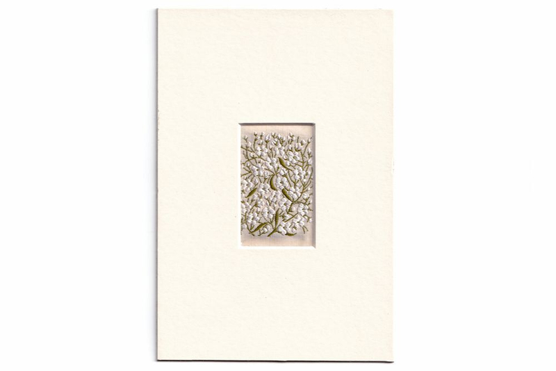 Сигаретный вкладыш на шелке с изображением гипсофилы