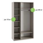 Шкаф Woodville Ника бежевый мат-05, кашемир