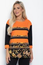 Джемпер Ламия (оранжево-черный) Б11331 LT Collection