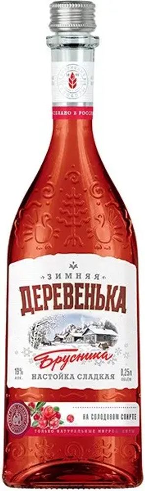 Настойка Зимняя деревенька Брусника