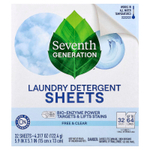 Seventh Generation, моющее средство для стирки, Free & Clear, 32 шт., 122,4 г (4,317 унции)