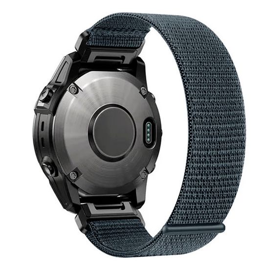Ремешок TacFit 26 мм. для Garmin Fenix 7x / 6x / 5x / 3, Enduro 2 / Tactix 7, Tactix Delta нейлоновый быстросъемный на липучках (Серый)