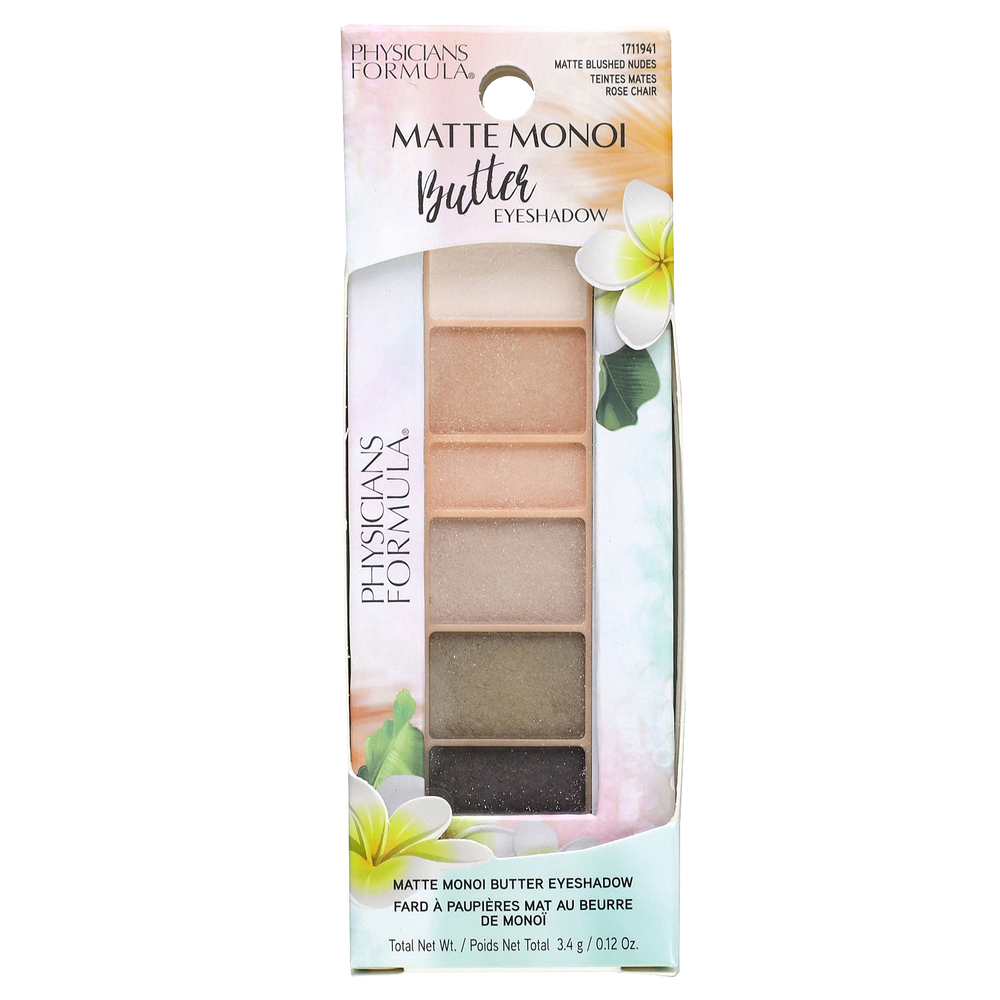 Physicians Formula, Matte Monoi, масляные тени для век, матовые румяные нюдовые оттенки, 3,4 г (0,12 унции)