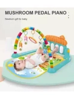 Развивающий коврик "PIANO FITNESS RACK" бирюзовый с игрушками на дугах