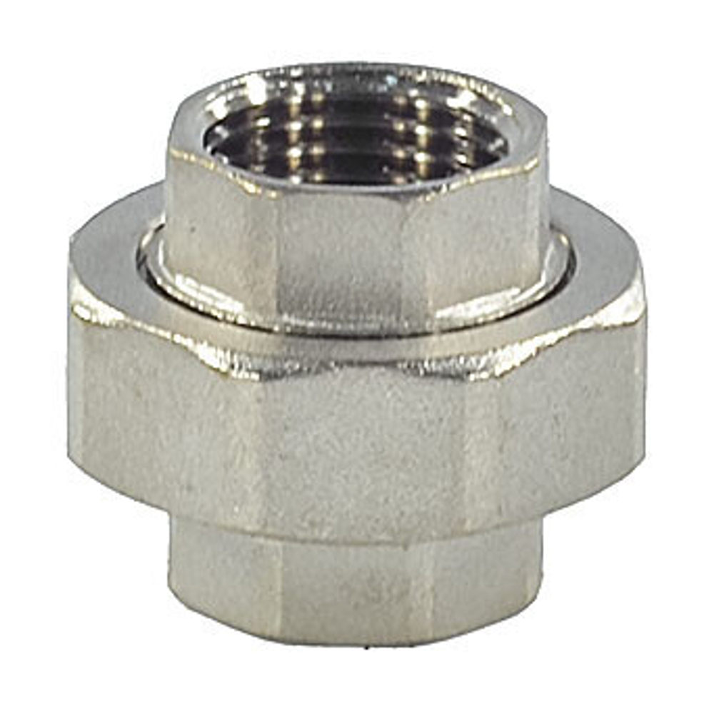 Соединитель латунь никель американка Ду 40 (1 1/2") прямой ВР/ВР SantechSystems