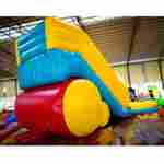 Надувная горка с бассейном «Мартышка» на постоянной подкачке 10*4*5 м