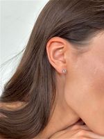 Серьги Crystal Circle с голубым топазом