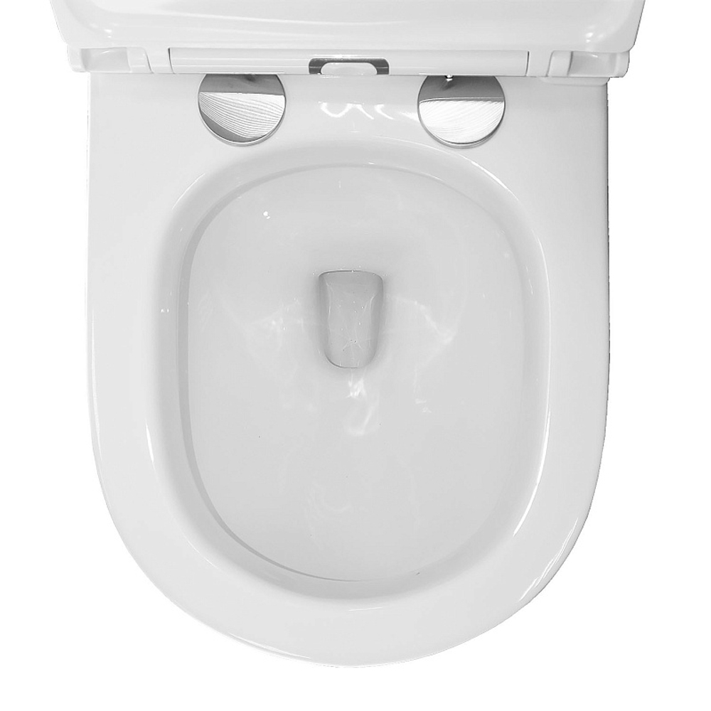 Унитаз импульсный Azario 360х570х450 напольный, полукруглый, быстросъемное сиденье микролифт (AZ102)