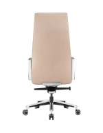 Кресло руководителя Бюрократ JONS/BEIGE бежевый кожа крестовина алюминий