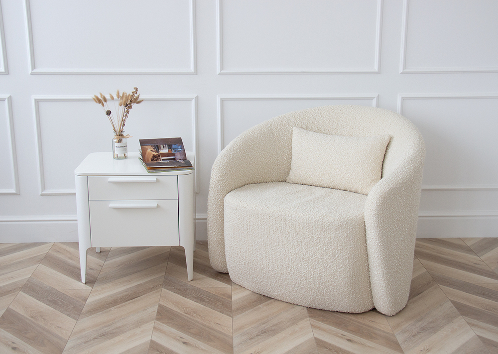 Кресло Ellipse E7.1 (молочный, букле)