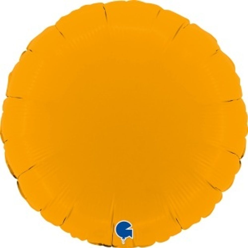 GШар (18''/46 см) Круг, Оранжевый, Сатин(БГ-15)