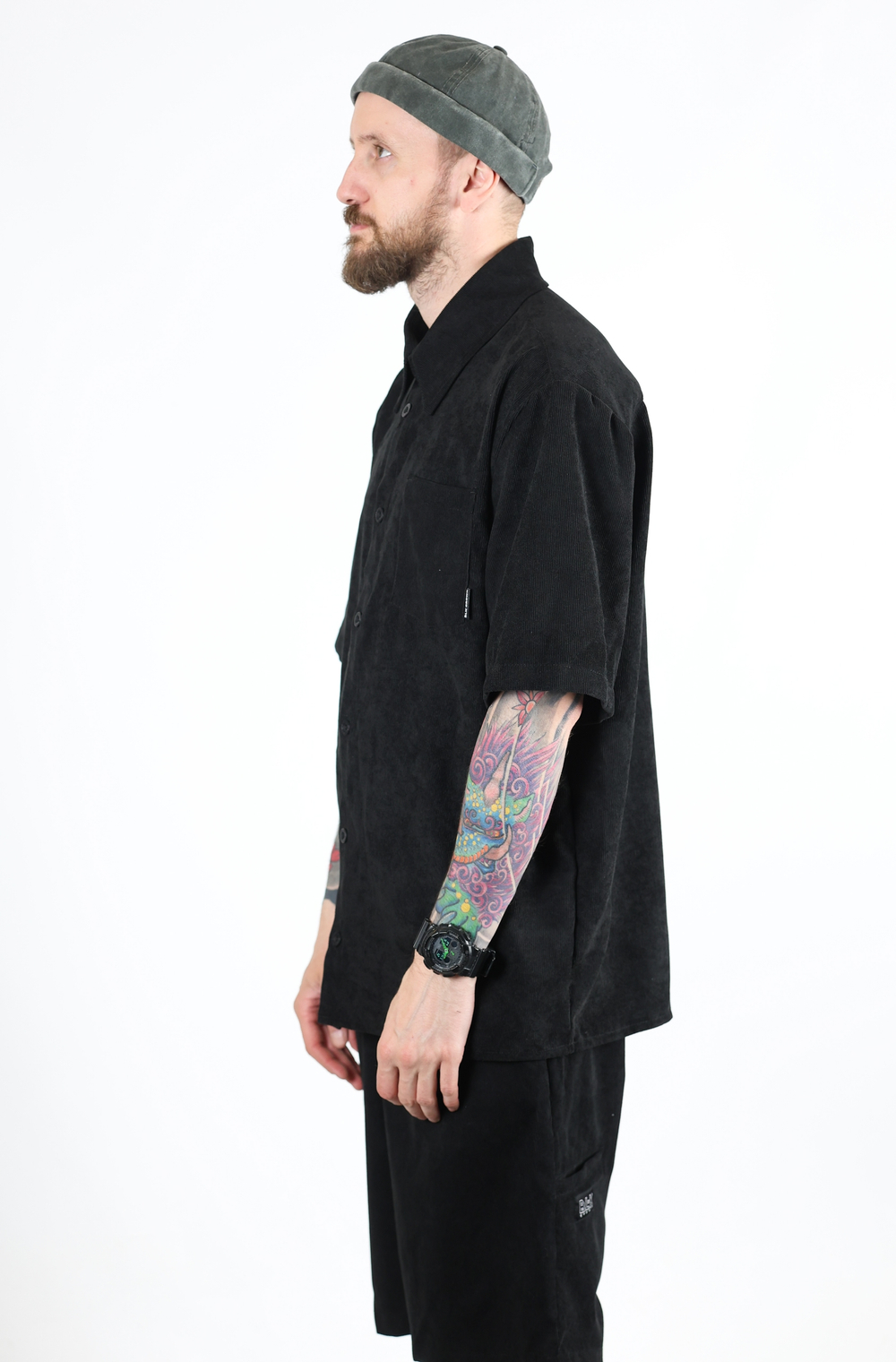 Рубашка BLK CROWN Baggy Вельвет Черный