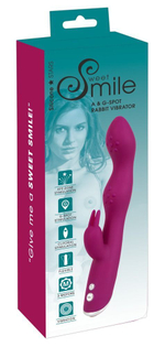 Фиолетовый вибратор A & G-Spot Rabbit Vibrator для стимуляции зон G и A - 23,6 см. (Цвет: фиолетовый)