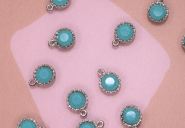 Подвеска круглая 7 мм бирюза