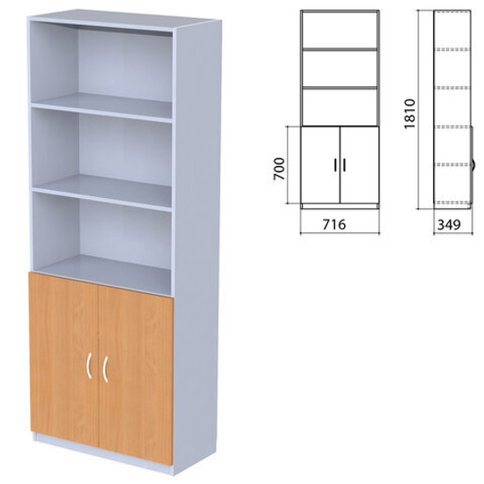 Шкаф полузакрытый "Бюджет", 716х349х1810, груша ароза (КОМПЛЕКТ)