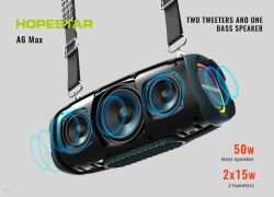 Колонка портативная Hopestar, A6 Max, Bluetooth, цвет: серый