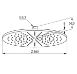 Верхний душ Kludi A-QA 6433087-00 черный