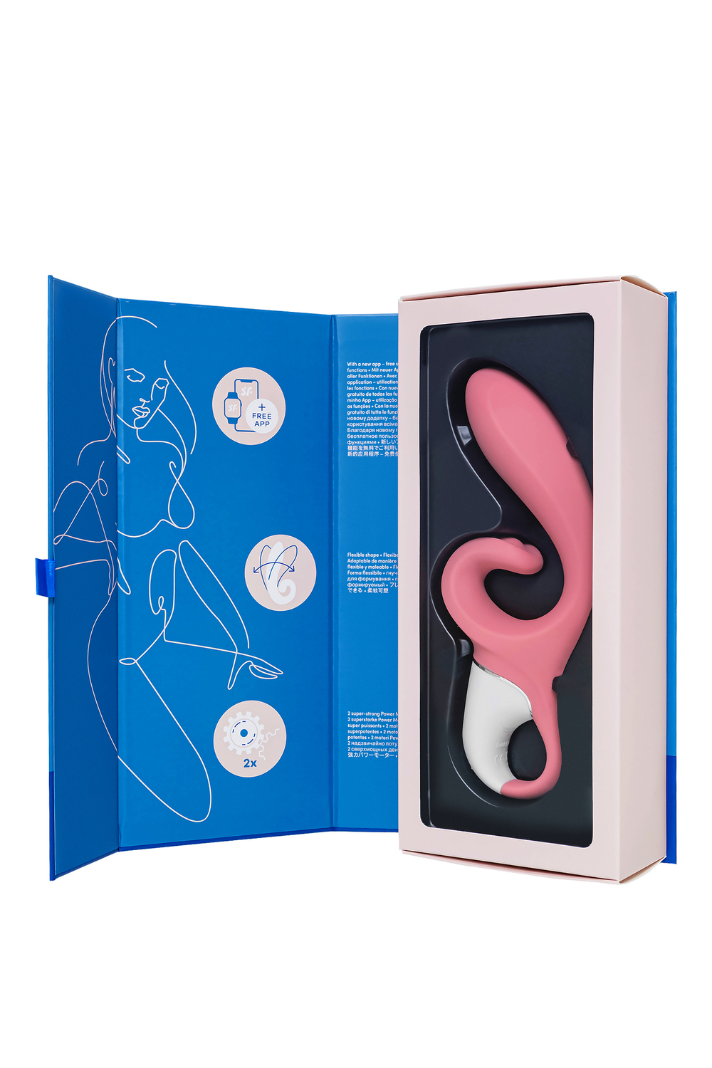 Нереалистичный вибратор Satisfyer Hug me, розовый