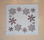 Набор декоративных гобеленовых салфеток Снежинки 32х32 (2 шт.)
