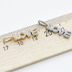 Подвеска Love, цвет золото, размер 23*5 мм, цена за 1 шт