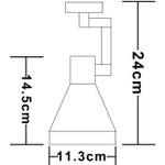 Трековые светильники однофазные NIDO белые E27 ip20 D=120мм 220В 60Вт