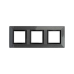 Рамка из металла, "Avanti", темно-серая, 3 поста (6 мод.)
