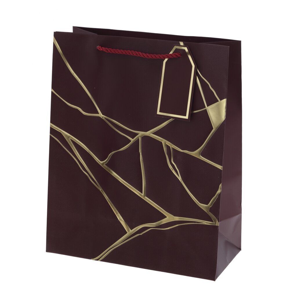 GAEM Пакет подарочный M (бумага 210г/м2, блок 12шт), L26 W12 H32 см, 4в.