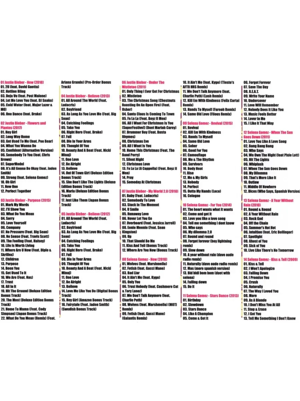 Justin Bieber + Selena Gomez (MP3 Флешка)