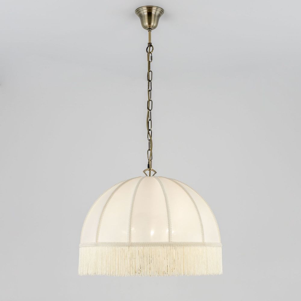 Citilux Базель CL407151 Люстра подвесная с бежевым абажуром