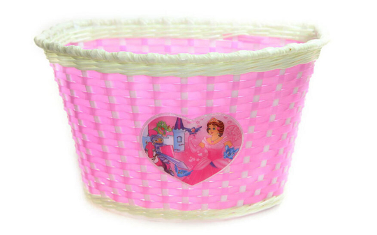 Корзина TRIX для детского велосипеда 20", крепление на руль, 270x200x170мм, пластиковая, плетёная, б