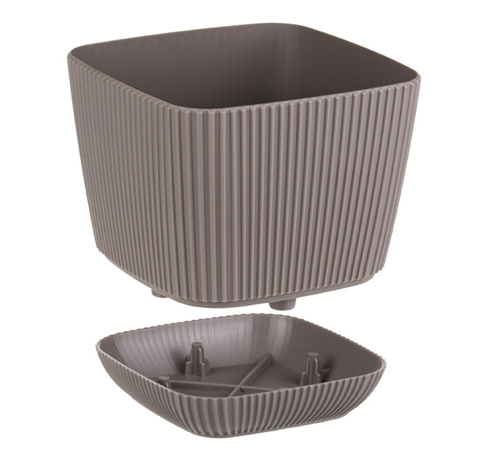 Кашпо ПИКАНТО квадратное 150мм*150мм 1,8 л с пристегнутым поддоном