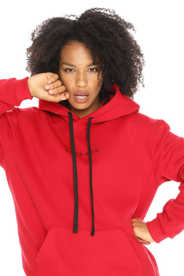 Красное худи с капюшоном