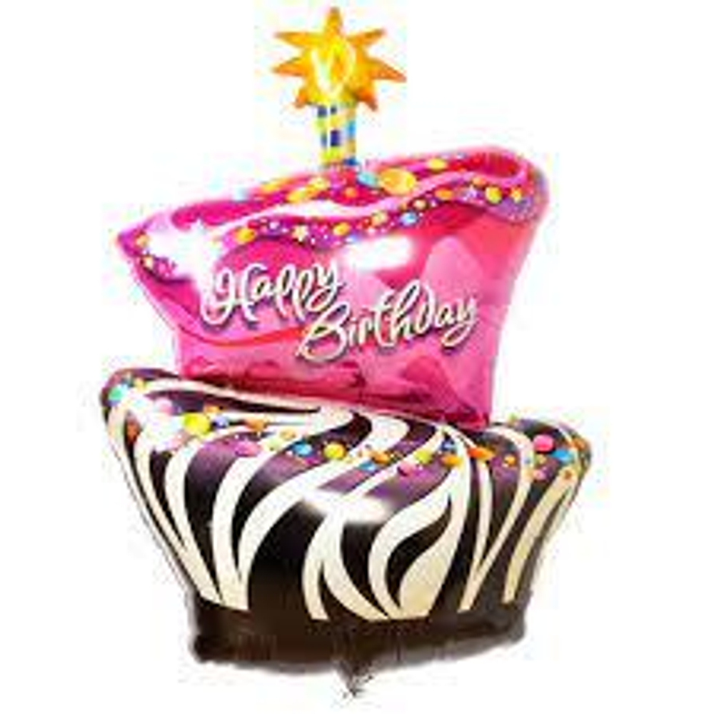 Фигура Торт полосатый с розовым Г207 Г208