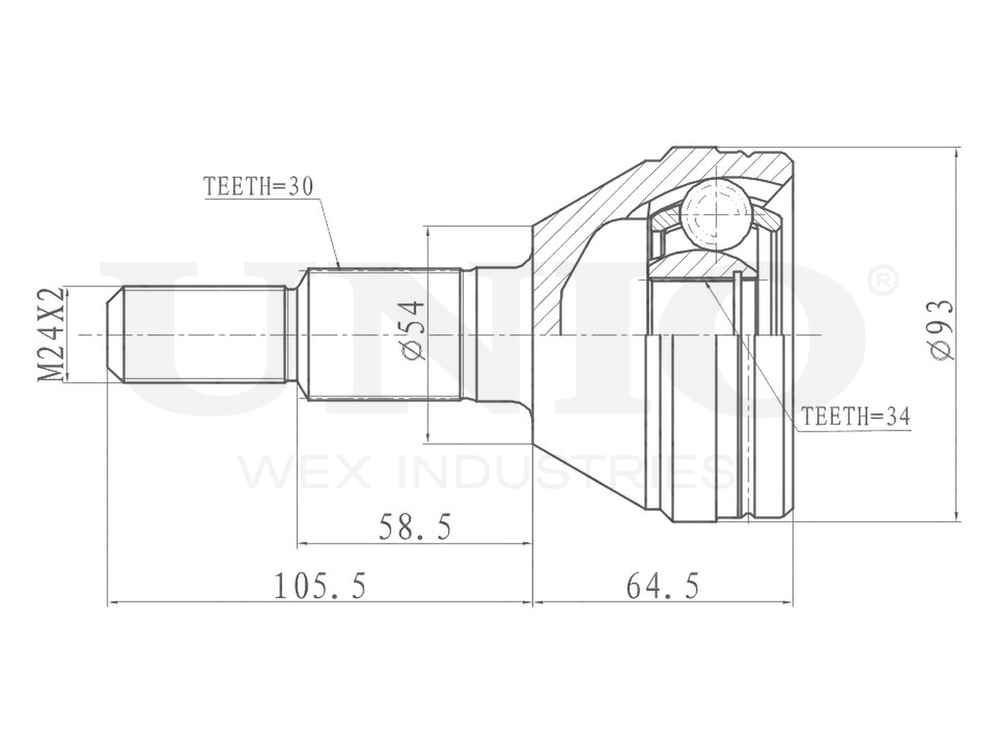 ШРУС внешний UNIO CVJ-20073
