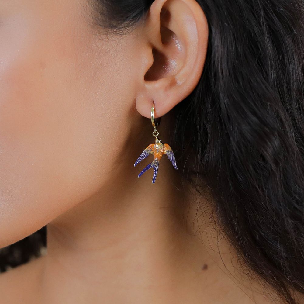 Брошь Franck Herval, Elaia, птица со стразами, FH26.1-10-61811 (фиолетовый)