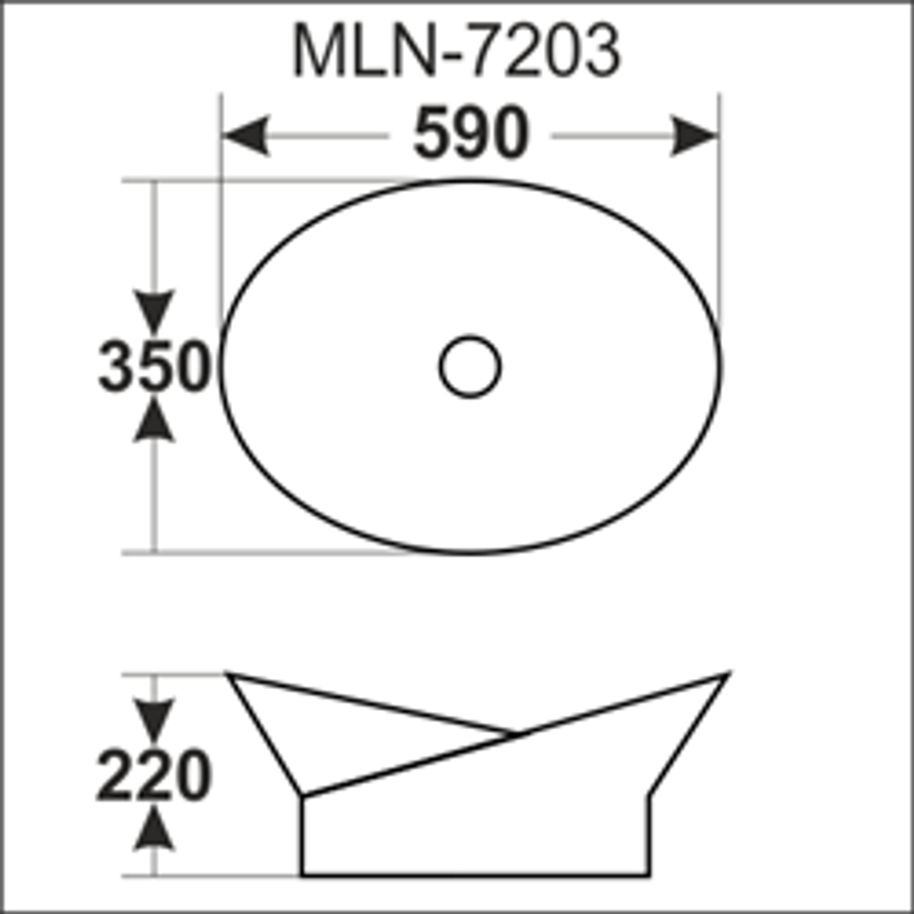 Умывальник MELANA MLN-7203